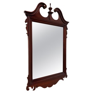 Intricate Carved Mahogany Wall <b>Mirror</b> - Traditional Style for Elegant Decor - Product Image 3