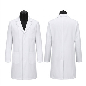 Blouse de laboratoire blanche en polycoton 200 GSM de qualité supérieure, à manches longues, pour médecin, avec logo personnalisé, uniforme de travail - Product Image 1