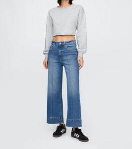Pantalones Vaqueros de Mezclilla para Mujer de Primera Calidad, al por Mayor, Precio Bajo, Alta Calidad, Transpirables, Ecológicos, 100% Algodón, Corte Recto - Product Image 2
