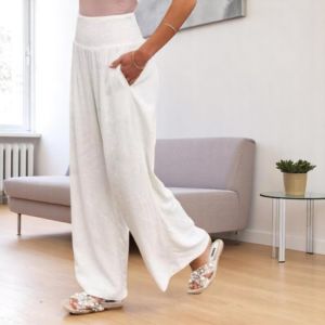 Women High Waist Wide Leg Pants Casual Loose Fit Elastic Waist Trousers - Product Image 2