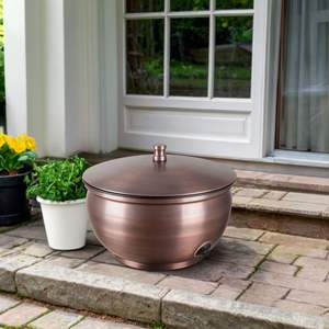 Elegante Soporte para Manguera de Jardín con Diseño Acanalado en Gris, con Salida Inferior, Organizador Moderno para Patio - Product Image 2