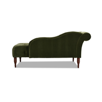 Oliver Klassische Verstellbare Europäische Mid-Century Chaiselongue Hochwertige Mahagoni-Holz Stoffpolsterung Wohnzimmer