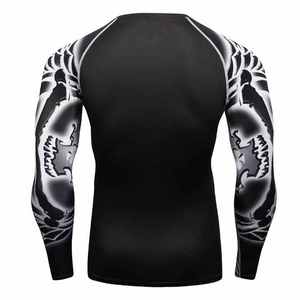 Camiseta de Compresión de Manga Larga para Hombre 2026, Protección UPF50+, Secado Rápido, para BJJ, con Logotipo Personalizado, para Gimnasio, Ecológica y Antibacteriana - Product Image 3
