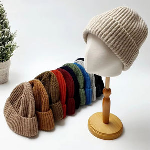 Beanie <b>Hats</b> Vietnam Acrylic Wool <b>Warm</b> Winter Factory Custom Rollover <b>Hat</b> Cuff Solid Wholesale Beanies for Men Women - Product Image 2