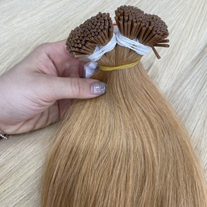 Extensions de cheveux I-Tip blondes vierges vietnamiennes 100 % personnalisées en gros, sans nœuds, lisses naturelles, Remy, simple/double tirage - Product Image 2