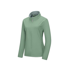 Chaqueta Softshell Ajustada con Forro Polar para Mujer, Cremallera, Cálida para Otoño e Invierno, Transpirable, para Entrenamiento, Pedidos al por Mayor, OEM - Product Image 1
