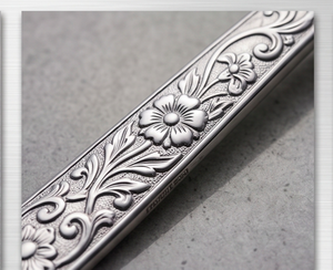 Elegant Metal Spoon With Floral Handle Design High <b>Mirror</b> Polish Rust Resistant Flatware For Wedding Events And Restaurant - Product Image 2