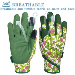 Gants d'hiver en cuir pleine fleur compatibles avec les écrans tactiles, paume antidérapante, fermeture à cordon, unisexe, pour le jardinage et les activités de plein air - Product Image 6