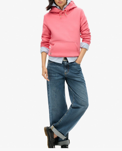 Sudaderas al por mayor para mujer, de corte ajustado, con forro polar, de algodón, con lavado ácido, con logotipo personalizado por transferencia térmica. - Product Image 6