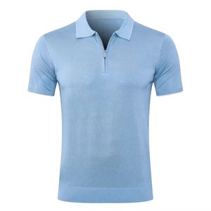 Camiseta de Manga Corta para Hombre, Estilo Casual de Verano, 100% Algodón de Alta Calidad, Secado Rápido, Transpirable, con Patrón de Rayas en Contraste - Product Image 2