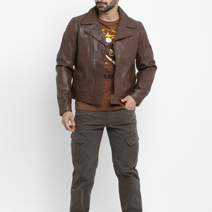 Chaqueta de Cuero de Alta Calidad para Motociclistas, Diseño con Cuello de Solapa, Chaqueta de Motocicleta Royal Cruiser con Cinco Bolsillos - Product Image 5