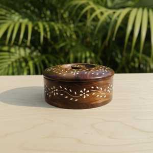 Artisan Handcrafted Wooden Spice <b>Box</b> Kitchen <b>Storage</b> Masala Organizer - Product Image 2