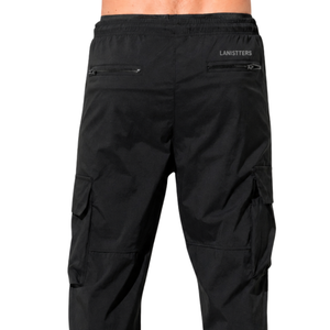 Pantalons cargo pour hommes personnalisés, multi-poches, coupe ample, taille élastique, pantalons tactiques streetwear, fabricants et fournisseurs de vêtements OEM - Product Image 4