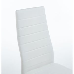 Ensemble de 4 chaises de salle à manger avec pieds dorés et assise blanche - Product Image 5