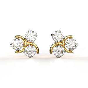 Elegantes Pendientes Redondos de Diamantes Cultivados en Laboratorio, Certificados por IGI, Color D E F, Claridad VVS VS, Oro, Oro Rosa, Oro Blanco, Plata para Mujer - Product Image 6