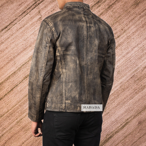 แจ็กเก็ตหนังแท้สำหรับผู้ชาย, แจ็กเก็ตหนังแท้มีซิปเสื้อแจ็กเก็ตหนังแฟชั่นฤดูหนาว - Product Image 6