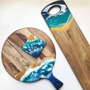 Tabla de Cortar de Madera y Resina Epoxi de Tamaño Personalizado con Revestimientos de Resina a Juego, Fabricación en Masa, Calidad de Exportación - Product Image 4