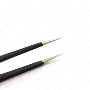 3Pcs Black Eyelash Extension Tweezers Set Stainless Steel Straight Curved Pointed Tips Custom Logo Lash <b>Tools</b> - Product Image 3