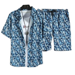 New <b>3D</b> Sublimation <b>Printed</b> Shorts Shirt Set 100% Cotton Breathable T-Shirt Sets Top Quality Summer Shorts Set for Men - Product Image 1