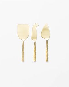 Wood handled cheese knife Durable stainless steel Food contact cheese knife Stainless steel cheese knife <b>set</b> - Product Image 3