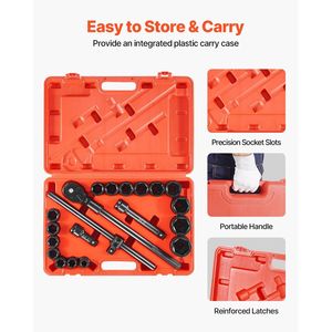 3/4 in Drive <b>Impact</b> <b>Socket</b> Set 21-Piece SAE 3/4 6-Point Cr-V Alloy Steel for Auto Repair Easy-to-Read Size Markings - Product Image 6