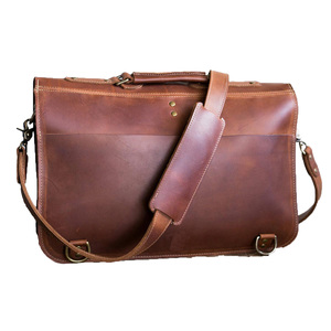 Sac messager en cuir véritable, sac à bandoulière vintage avec plusieurs compartiments pour le travail, les voyages, les hommes et les femmes - Product Image 4