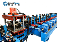 Machine de profilage de garde-corps à grande vitesse GrandForce, à double et triple vague commutables, avec moteur complet pour garde-corps routier
