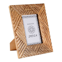 Cadre photo flottant double face en bois massif, forme personnalisée