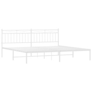 Base de Cama Rectangular Moderna de 76 x 80 Pulgadas, de Acero Blanco - Product Image 4