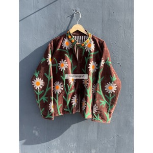 Veste en velours brodée de nouvelle conception, faite à la main, courte, unisexe, avec doublure en coton, style bohème chic - Product Image 6