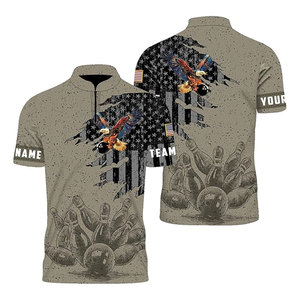 Chemises de bowling personnalisées pour hommes, maillot de bowling avec nom personnalisé, polo imprimé en 3D pour les joueurs de bowling, cadeau unique pour les amateurs de bowling - Product Image 1