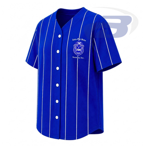 Camiseta de Béisbol a Rayas Azules para Mujer de la Hermandad Zeta Phi Beta ZPB, Camisa Casual de Manga Corta con Botones, Camisa de Moda para Mujer - Product Image 2
