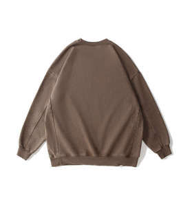 Sweat-shirt à capuche délavé pour homme, 100% coton, logo personnalisé, style vintage, manches longues, streetwear - Product Image 5