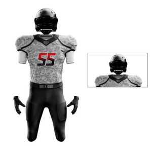 Uniforme de Fútbol Americano para Hombre, Jersey Sólido con Cuello en V, Manga Corta, 100% Poliéster, Transpirable, Ajustado, con Absorción de Humedad - Product Image 3