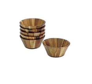 Cuenco de madera recién llegado, cuenco de vajilla para servir comida, cuenco de madera de acacia, juego de 6 cuencos, oferta - Product Image 1