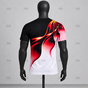 Camiseta Deportiva Casual de Manga Corta para Hombre, Cuello Redondo, Estampado Digital, Tejido de Punto, 100% Poliéster, Ecológica y Transpirable - Product Image 3