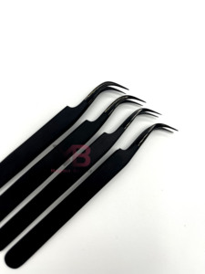 Pinzas para Pestañas Lash Plus Anticorrosivas, Duraderas, con Puntas Precisas sin Espacios, Punta de Fibra Delgada - Product Image 4