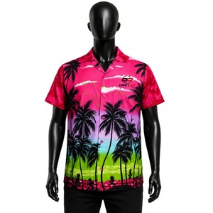 Chemise Hawaïenne Homme ORVO à Manches Courtes, Imprimé Palmiers Tropicaux, Vacances d'Été, Décontractée, Respirante, Séchage Rapide, Tissu Sergé 100% - Product Image 3