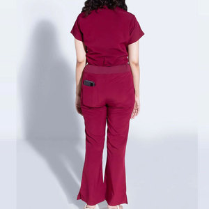 OEM Wholesale Breathable Slim Fit Women's <b>Scrub</b> Suits-Medical Use Customized Color Logo Jersey Fabric Needle Detection Seamless - Product Image 3