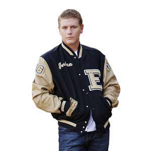 2024 qualité supérieure hommes Baseball Letterman veste personnalisée 100% laine Chenille patchs mince vêtements d'hiver avec col montant - Product Image 6