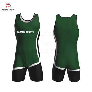 Traje de Lucha Libre Profesional para Hombre, Singlet de Poliéster y Spandex para Competencia, Singlets Juveniles de Lucha Libre con Logotipo Personalizado - Product Image 1