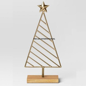 Décoration de Noël en métal doré exquis, idéale pour les intérieurs festifs et les accents décoratifs parfaits pour la saison des fêtes - Product Image 3