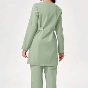 Traje Médico Transpirable de Rayón y Lona con Cierre de Botones Parcial, Pantalones de Corte Recto y Espalda Ajustable para Personal Hospitalario, Comodidad 2026 - Product Image 4