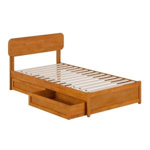 Vente en gros lit simple moderne en bois avec tiroir lit de rangement à plateforme en bois massif pour chambre à coucher et motel - Product Image 3