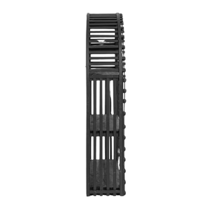 Elegant <b>Black</b> Arched Bamboo Wall Display <b>Shelf</b> Minimalist Wooden Storage Organizer Rack for Modern Home Decor and Accessories - Product Image 2