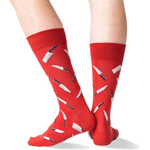 Chaussettes de sport rouges de qualité supérieure, chaussettes tubulaires personnalisées avec logo, chaussettes épaisses de compression pour le cyclisme, le basketball, super élastiques, pour hommes - Product Image 3