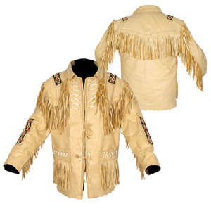 Cowboy Man Leather <b>Jacket</b> Long Fringes Leather <b>Jacket</b> Men Original Cow <b>Suede</b> Leather <b>Jacket</b> - Product Image 6
