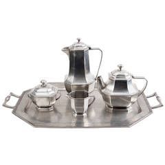 Beverage accessories artisan hospitality collection modern <b>silver</b> coffee <b>set</b> decorative tabletop centrepiece luxury gourmet - Product Image 2