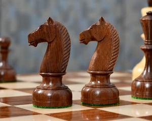 Pions d'échecs soviétiques reproduits de qualité supérieure 1935-60, roi de 4,4 pouces, au meilleur prix - Product Image 2