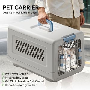 Lettiera per Gatti XXL Spaziosa Bianca a Guscio Chiuso Anti-Tracciamento con Maniglia per Gatti da Viaggio, Realizzata in Materiale Durevole per Animali Domestici - Product Image 1